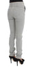 Gray Cotton Blend Super Slim Fit Jeans