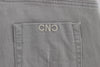 Gray Cotton Blend Super Slim Fit Jeans