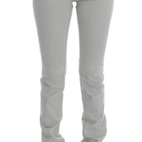 Gray Cotton Blend Super Slim Fit Jeans