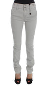 Gray Cotton Blend Super Slim Fit Jeans