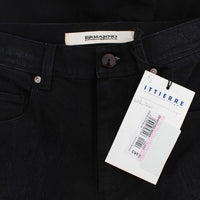 Blue Cotton Blend Slim Fit Bootcut Jeans