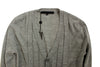 Gray wool cardigan sweater