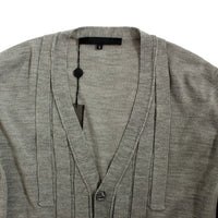 Gray wool cardigan sweater