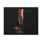 Champagne and Strawberries on Canvas Gallery Wraps