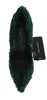 Green Xiangao Lamb Fur Leather Pumps