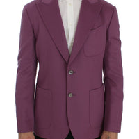 Purple Cashmere Slim Fit Blazer Jacket
