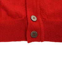 Red Wool Cardigan Sweater