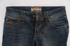 Blue Wash Cotton Blend Slim Fit Jeans