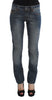 Blue Wash Cotton Blend Slim Fit Jeans