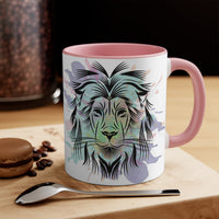 Lion Face in Pastels 11oz Accent Mug