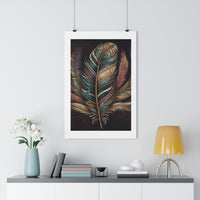 Bohemian Feather Premium Poster