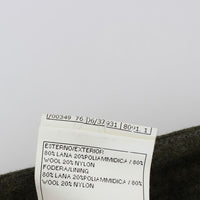 Green Wool Blend Loose Fit Cargo Pants