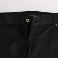 Black Cotton Blend Regular Fit Pants