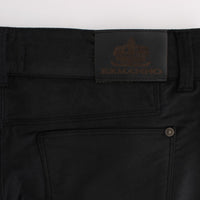 Black Cotton Blend Regular Fit Pants
