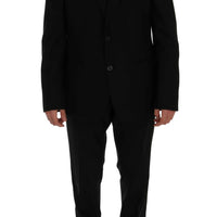 Black Wool Slim Fit 3 Piece Suit