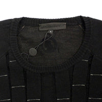 Black crewneck pullover sweater