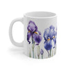 Irises All Around Ceramic White Mug 11oz