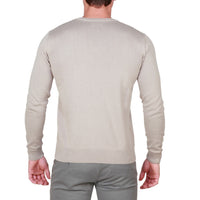 Trussardi - 32M04INT53 Tan Yellow V-Neck Sweater, Long Sleeve