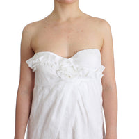 Beachwear White Beach Dress Bustier Mini