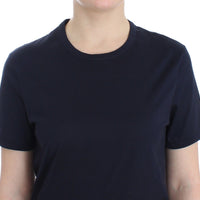 Lingerie Blue Crewneck Cotton Logo T-shirt