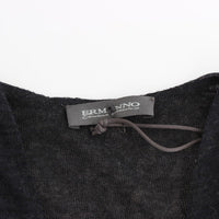 Black Wool Blend Stretch Long Sleeve Sweater