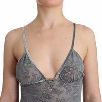 Lingerie Gray Bustier Top Camisole Cami Lace