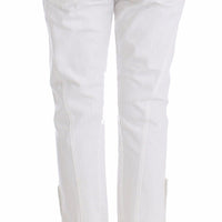 White Cropped Jeans Denim Pants Branded Capri