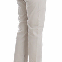 Beige Dress Pants Slim Skinny Leg Cotton