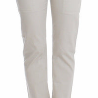 Beige Dress Pants Slim Skinny Leg Cotton