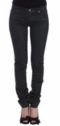 Green Slim Jeans Denim Pants Straight Leg Stretch