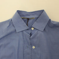 Blue Cotton Dress Classic Fit Shirt
