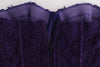 Lingerie Purple Corset Bustier Top Floral Lace