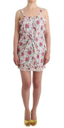 Beachwear Pink Floral Beach Mini Dress Short