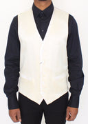 White Wool Blend Dress Vest Blazer Jacket