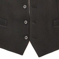 Black Cotton Dress Vest Blazer Jacket