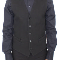 Black Cotton Dress Vest Blazer Jacket