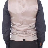 Beige Cotton Dress Vest Blazer Jacket