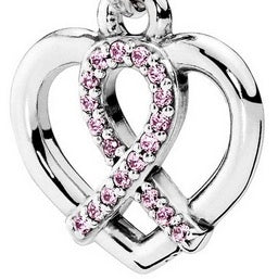 Pandora 390390PCZ Ribbon and Heart Charm