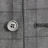 Gray Checkered Formal Dress Vest Gilet