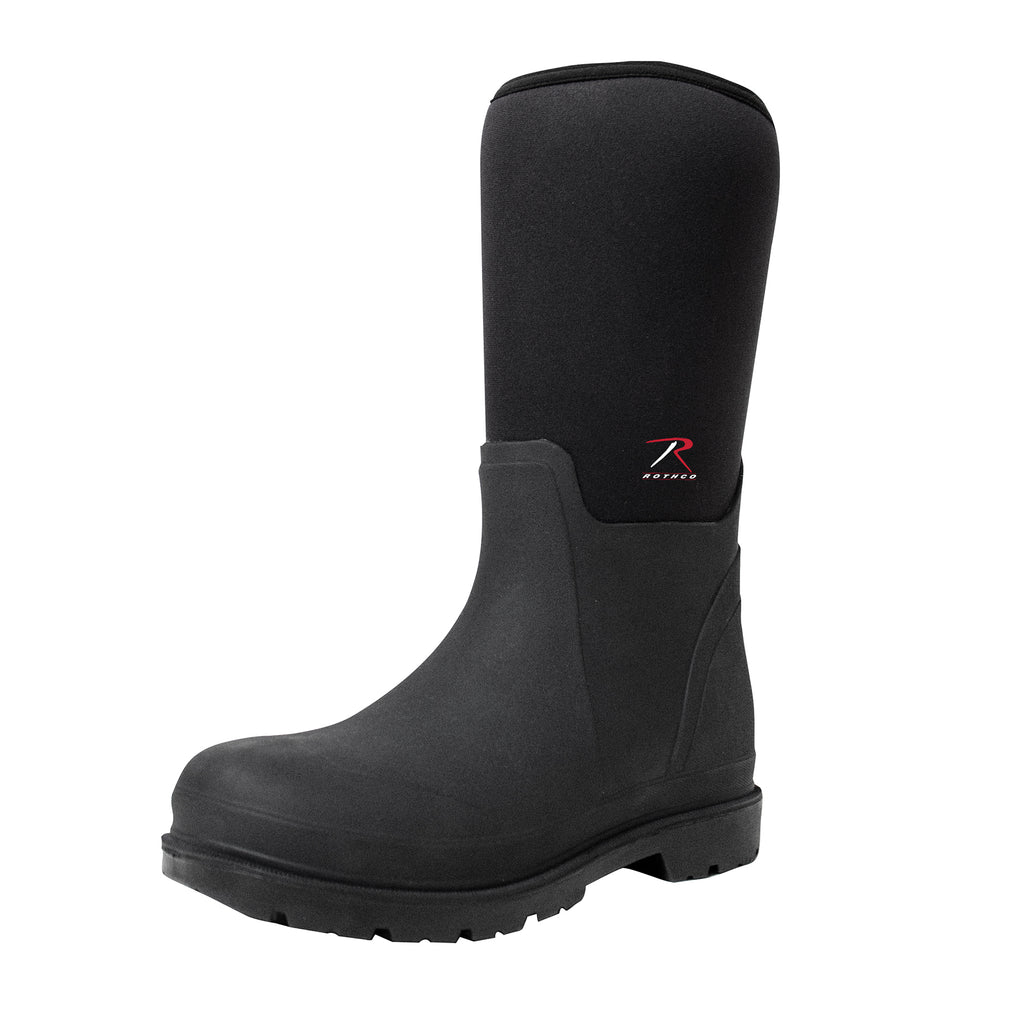 Waterproof Rubber Boots - Black - 14.5 Inch