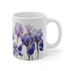 Irises All Around Ceramic White Mug 11oz