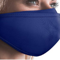 3 Layer Face Mask with Nose Flap and Ear Adjusters, 2 Pak, Solid Colors