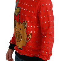 Red Crystal Pig of the Year Sweater