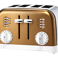 Cuisinart CPT-180 Metal Classic 4-Slice Toaster, White/Gold