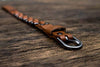 Mens Leather and metal Biker Bracelet - Handmade - Hull Hill
