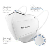 AccuMed Face Mask, Protective Face Mask, White or Black (10 Count)