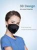 KN95 Face Mask - 50 Pack on FDA EUA List, Black,  5-Layer, Breathable