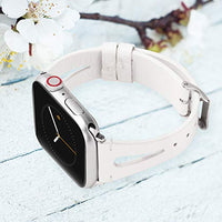 Genuine Leather Floral Apple Watch Band 38mm 40mm Series 5 4 3 2 1