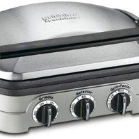 Cuisinart 5-in-1 Griddler, GR-4N, Silver with Silver/Black Dials