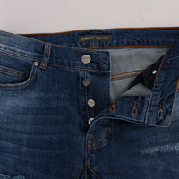 Blue Wash Torn Dundee Slim Fit Jeans